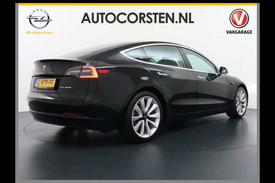 Tesla Model 3 Long Range Trekhaak 1000kg!  75 kWh 463PK FSD-vb. Premium Audio 4wd 19" AutoPilot Pano.dak Camera Leer Adaptive-Cruise+Stop&Go   Veel grip door AWD vierwielaandrijving.  Origineel Nederlandse auto ! grootste accu ! tot 16,5 kwh thuis laden, 120kw/h snelladen per uur !