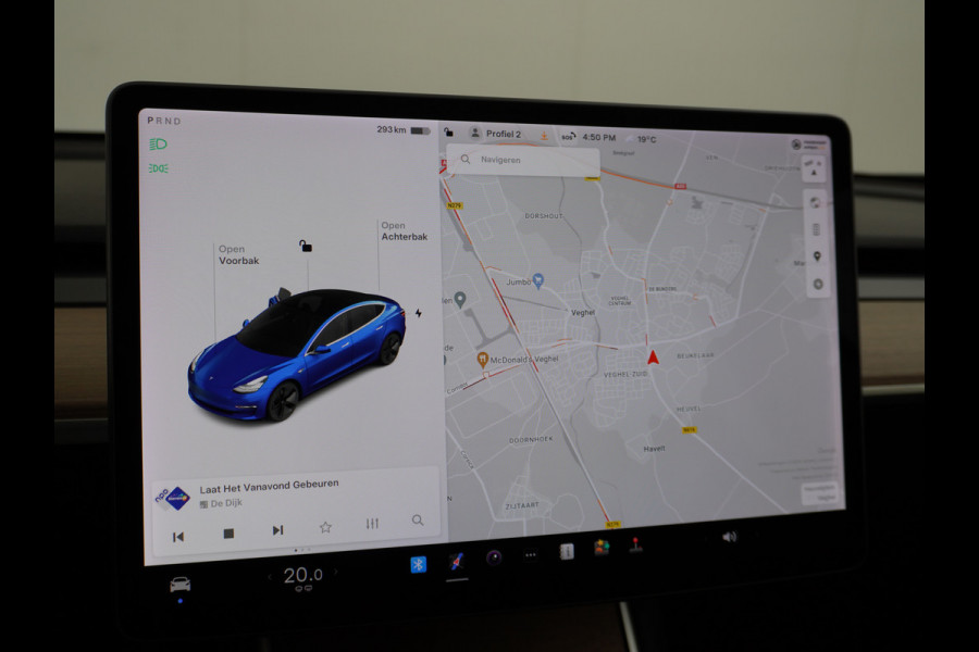 Tesla Model 3 Long Range 75 kWh 463PK FSD-vb. Premium-Audio 4wd 18" AutoPilot Pano.dak Camera Leer Adaptive-Cruise+Stop&Go  PDC-A+Voor Wifi Ec Veel grip door AWD vierwielaandrijving.  Origineel Nederlandse auto ! grootste accu ! tot 16,5 kwh thuis laden, 120kw/h snelladen per uur !