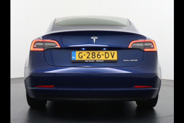 Tesla Model 3 Long Range 75 kWh 463PK FSD-vb. Premium-Audio 4wd 18" AutoPilot Pano.dak Camera Leer Adaptive-Cruise+Stop&Go  PDC-A+Voor Wifi Ec Veel grip door AWD vierwielaandrijving.  Origineel Nederlandse auto ! grootste accu ! tot 16,5 kwh thuis laden, 120kw/h snelladen per uur !