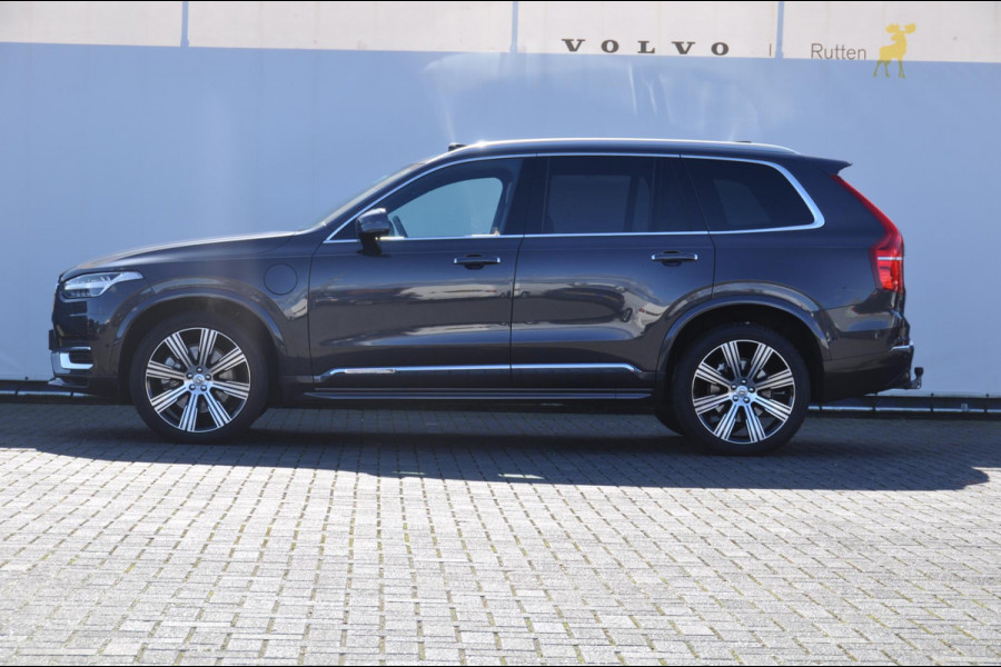 Volvo XC90 T8 455PK Automaat Recharge AWD Ultimate Bright Massage stoelen / Stoelverwarming en ventilatie voor / Luchtvering / Semi-elektrisch inklapbare trekhaak / Head-up display / Bowers & Wilkins Audio / 360 camera / Pilot assist / Adaptive cruise control / Elektrische achterklep / Keyless entry /