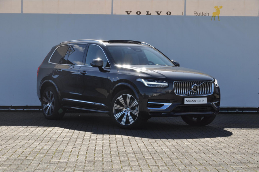 Volvo XC90 T8 455PK Automaat Recharge AWD Ultimate Bright Massage stoelen / Stoelverwarming en ventilatie voor / Luchtvering / Semi-elektrisch inklapbare trekhaak / Head-up display / Bowers & Wilkins Audio / 360 camera / Pilot assist / Adaptive cruise control / Elektrische achterklep / Keyless entry /