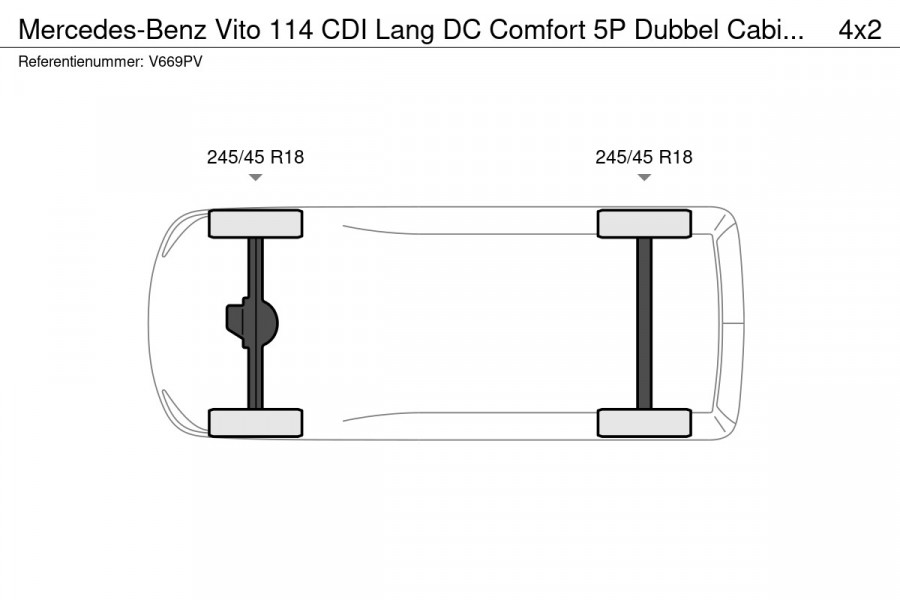 Mercedes-Benz Vito 114 CDI Lang DC Comfort 5P Dubbel Cabine | A.CAMERA | NAVI | BLUETOOTH | APK T/M 26-6-2025 | COMPL ONDERHOUDEN