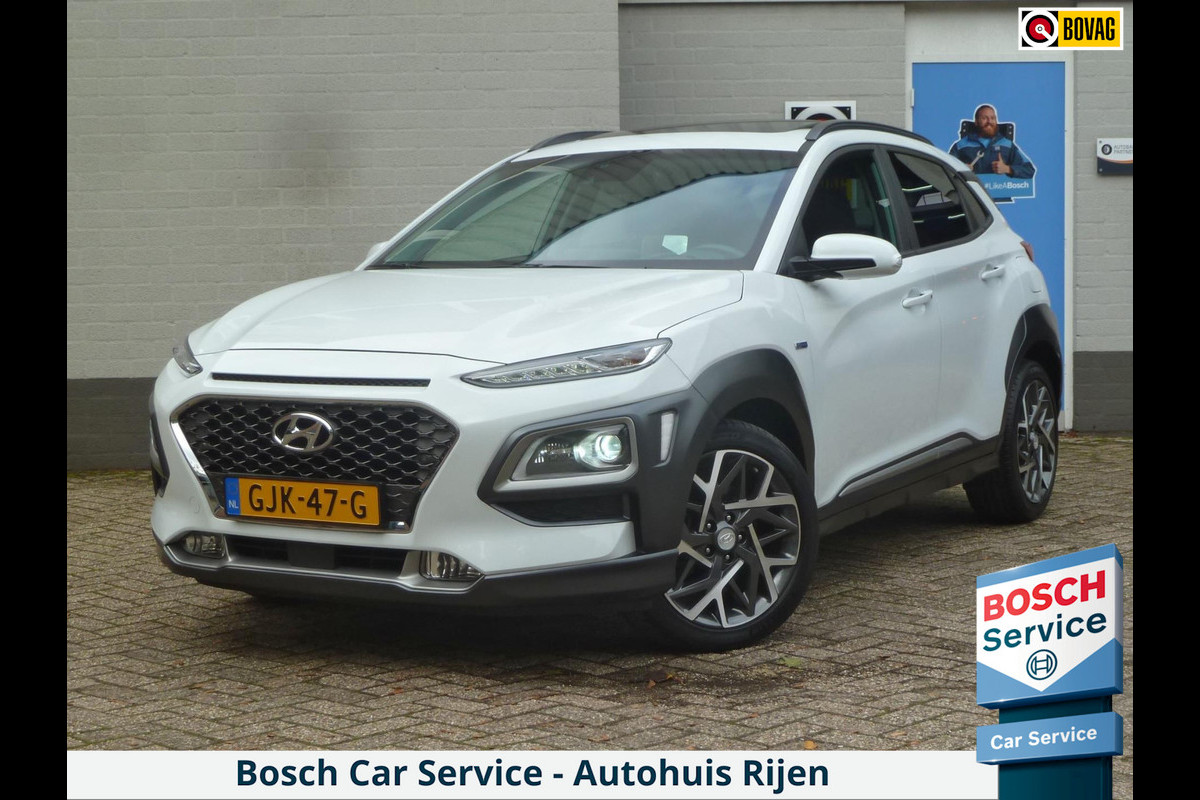 Hyundai Kona 1.6 GDI HEV Premium Sky|Opendak|Navi|Leder|Head-Up|LED|Adaptive-Cruise|Stoelverwarming