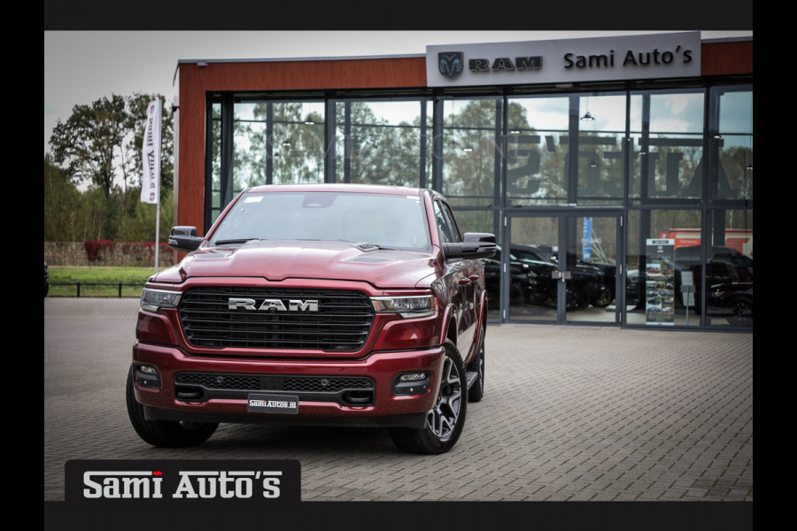 Dodge Ram 2025 LARAMIE SPORT HURRICAN 420PK 636 Nm TWIN TURBO | PRIJS MET LPG EN COVER EN GARANTIE | DUBBELE CABINE | PICK UP | 5 PERSOONS | DC | GRIJSKENTEKEN | Velvet Red Pearl VOORAAD 2218 - 3854