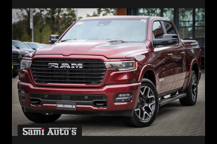 Dodge Ram 2025 LARAMIE SPORT HURRICAN 420PK 636 Nm TWIN TURBO | PRIJS MET LPG EN COVER EN GARANTIE | DUBBELE CABINE | PICK UP | 5 PERSOONS | DC | GRIJSKENTEKEN | Velvet Red Pearl VOORAAD 2218 - 3854