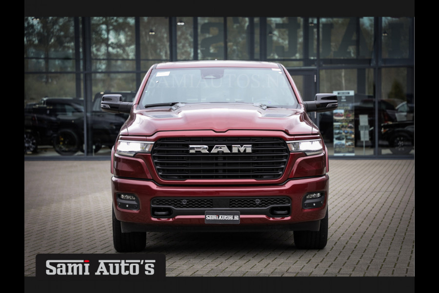 Dodge Ram 2025 LARAMIE SPORT HURRICAN 420PK 636 Nm TWIN TURBO | PRIJS MET LPG EN COVER EN GARANTIE | DUBBELE CABINE | PICK UP | 5 PERSOONS | DC | GRIJSKENTEKEN | Velvet Red Pearl VOORAAD 2218 - 3854