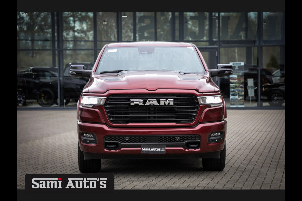 Dodge Ram 2025 LARAMIE SPORT HURRICAN 420PK 636 Nm TWIN TURBO | PRIJS MET LPG EN COVER EN GARANTIE | DUBBELE CABINE | PICK UP | 5 PERSOONS | DC | GRIJSKENTEKEN | Velvet Red Pearl VOORAAD 2218 - 3854