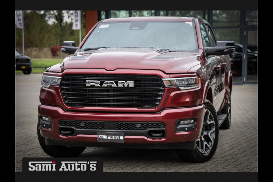 Dodge Ram 2025 LARAMIE SPORT HURRICAN 420PK 636 Nm TWIN TURBO | PRIJS MET LPG EN COVER EN GARANTIE | DUBBELE CABINE | PICK UP | 5 PERSOONS | DC | GRIJSKENTEKEN | Velvet Red Pearl VOORAAD 2218 - 3854