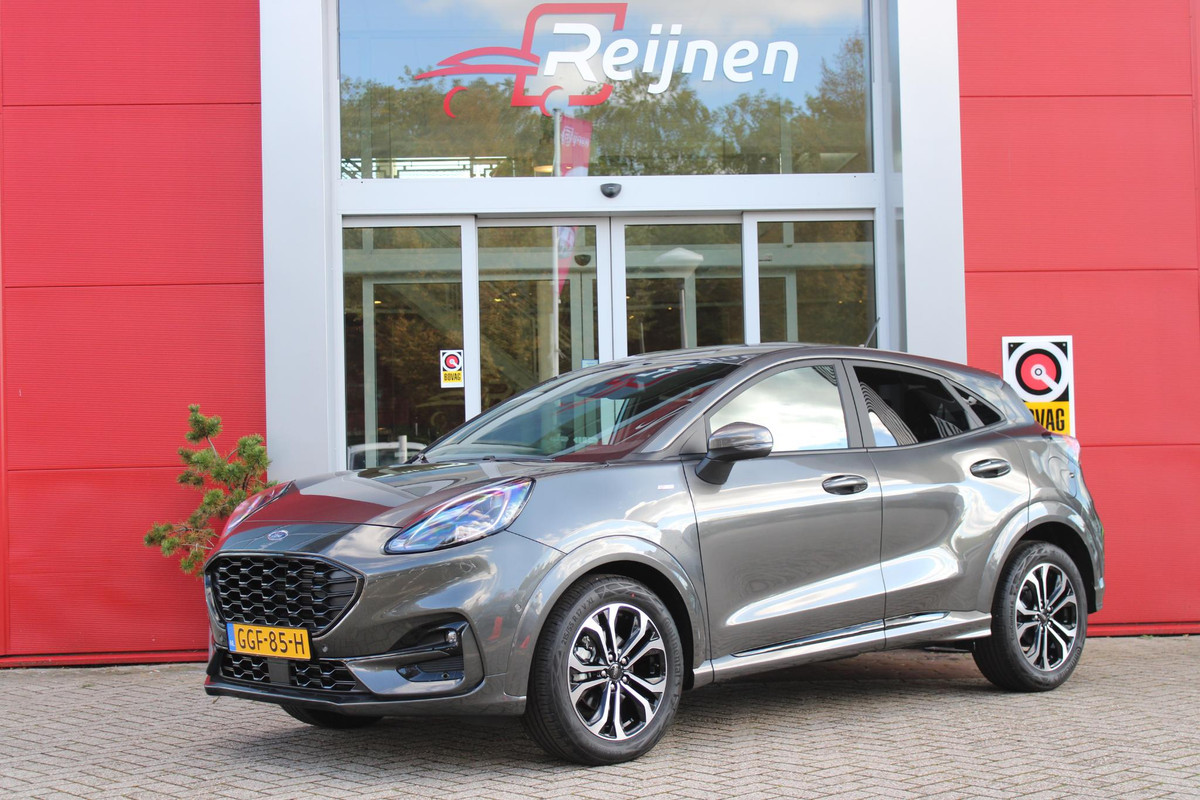 Ford Puma 1.0 EcoBoost Hybrid AUTOMAAT ST-LINE | ACHTERUITRIJ CAMERA | PARKEER SENSOREN VOOR EN ACHTER | FULL LED KOPLAMPEN | WINTER PACK: STOEL/STUUR/VOORRUIT VERWARMING | AUTOMATISCH INPARKEREN | LICHTMETALEN VELGEN 17" | LANE ASSIST | VERKEERSBORDEN HERKENNING | CLIMATE CONTROL | DRAADLOZE TELEFOONLADER |