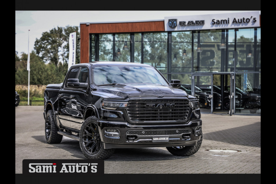 Dodge Ram 2025 LARAMIE NIGHT PREMIUM | BOM VOL + 14.4 INCH SCHERM BOM VOL | LUCHTVERING | HUD | HURRICAN 420PK 636 Nm TWIN TURBO | PRIJS M DUBBELE CABINE | PICK UP | 5 PERSOONS | DC | GRIJSKENTEKEN | VOORRAAD NR 2236 - 8748