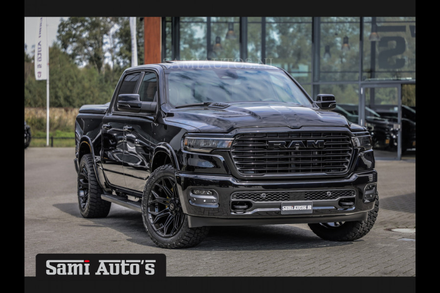 Dodge Ram 2025 LARAMIE NIGHT PREMIUM | BOM VOL + 14.4 INCH SCHERM BOM VOL | LUCHTVERING | HUD | HURRICAN 420PK 636 Nm TWIN TURBO | PRIJS M DUBBELE CABINE | PICK UP | 5 PERSOONS | DC | GRIJSKENTEKEN | VOORRAAD NR 2236 - 8748