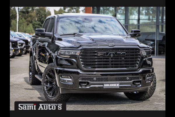 Dodge Ram 2025 LARAMIE NIGHT PREMIUM | BOM VOL + 14.4 INCH SCHERM BOM VOL | LUCHTVERING | HUD | HURRICAN 420PK 636 Nm TWIN TURBO | PRIJS M DUBBELE CABINE | PICK UP | 5 PERSOONS | DC | GRIJSKENTEKEN | VOORRAAD NR 2236 - 8748