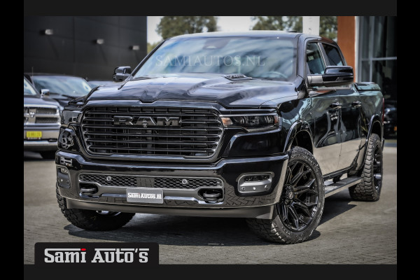 Dodge Ram 2025 LARAMIE NIGHT PREMIUM | BOM VOL + 14.4 INCH SCHERM BOM VOL | LUCHTVERING | HUD | HURRICAN 420PK 636 Nm TWIN TURBO | PRIJS M DUBBELE CABINE | PICK UP | 5 PERSOONS | DC | GRIJSKENTEKEN | VOORRAAD NR 2236 - 8748