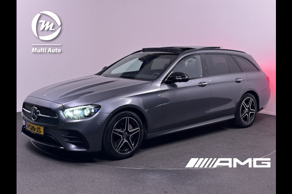 Mercedes-Benz E-Klasse Estate 200 AMG Night pakket | Panodak | 360 Camera | Carplay | Lederen Bekleding | Sfeerverlichting | Stoelverwarming | Lane Assist | Widescreen | Dodehoek Detectie | Sportstoelen |