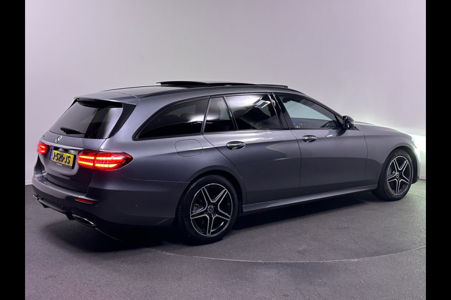 Mercedes-Benz E-Klasse Estate 200 AMG Night pakket | Panodak | 360 Camera | Carplay | Lederen Bekleding | Sfeerverlichting | Stoelverwarming | Lane Assist | Widescreen | Dodehoek Detectie | Sportstoelen |