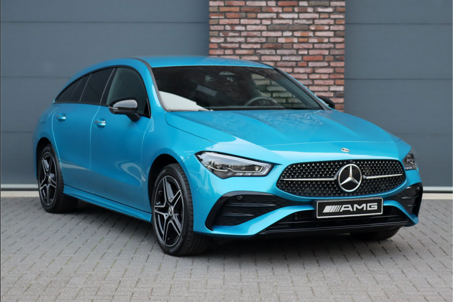 Mercedes-Benz CLA-Klasse Shooting Brake 250 e AMG Line Aut8 | Face Lift | Distronic Pro | Memory | Trekhaak | Nightpakket | Keyless Go | Sfeerverlichting | Verwarmd Stuurwiel | Surround Camera | Advanced Sound System | Augmented Reality |