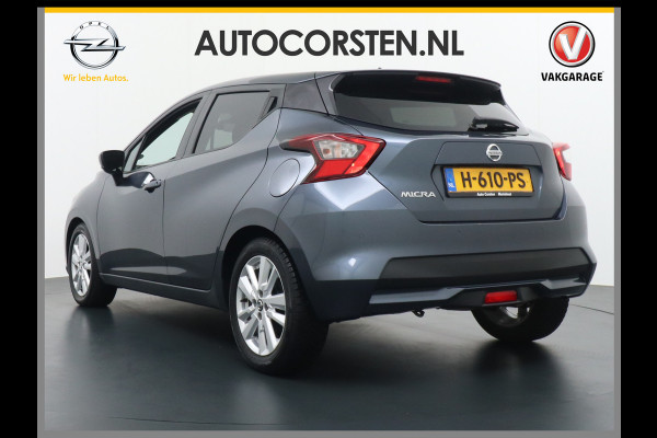 Renault Clio Nissan Micra T101pk AUT.6 Camera Navi PDC LMV DAB Wifi-vb. Airco LMV IG-T N-Connecta Bluetooth Privacy glas Mistlampen Achterspoiler Led Leder stw Achteropkomend verkeer waarschuwing Autonomous Emergency Braking Brake Assist System Elektronisch Stabiliteits ProgrammaElektronische remkrachtverdeling EURO6 Orig. NLse auto 1e eigenaar  25.000 nieuw!