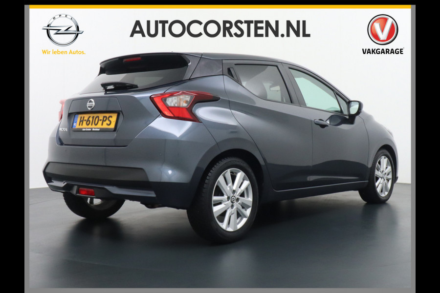 Renault Clio Nissan Micra T101pk AUT.6 Camera Navi PDC LMV DAB Wifi-vb. Airco LMV IG-T N-Connecta Bluetooth Privacy glas Mistlampen Achterspoiler Led Leder stw Achteropkomend verkeer waarschuwing Autonomous Emergency Braking Brake Assist System Elektronisch Stabiliteits ProgrammaElektronische remkrachtverdeling EURO6 Orig. NLse auto 1e eigenaar  25.000 nieuw!