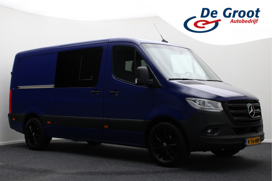 Mercedes-Benz Sprinter 314 CDI Aut. L2H1 DC 6-zits Leer, Camera, Apple Carplay, Standkachel, Cruise, Airco, Trekhaak, 18''