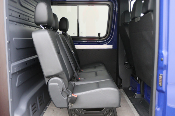 Mercedes-Benz Sprinter 314 CDI Aut. L2H1 DC 6-zits Leer, Camera, Apple Carplay, Standkachel, Cruise, Airco, Trekhaak, 18''