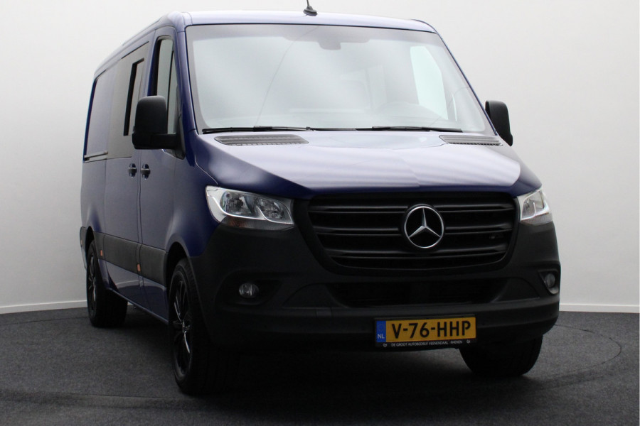 Mercedes-Benz Sprinter 314 CDI Aut. L2H1 DC 6-zits Leer, Camera, Apple Carplay, Standkachel, Cruise, Airco, Trekhaak, 18''