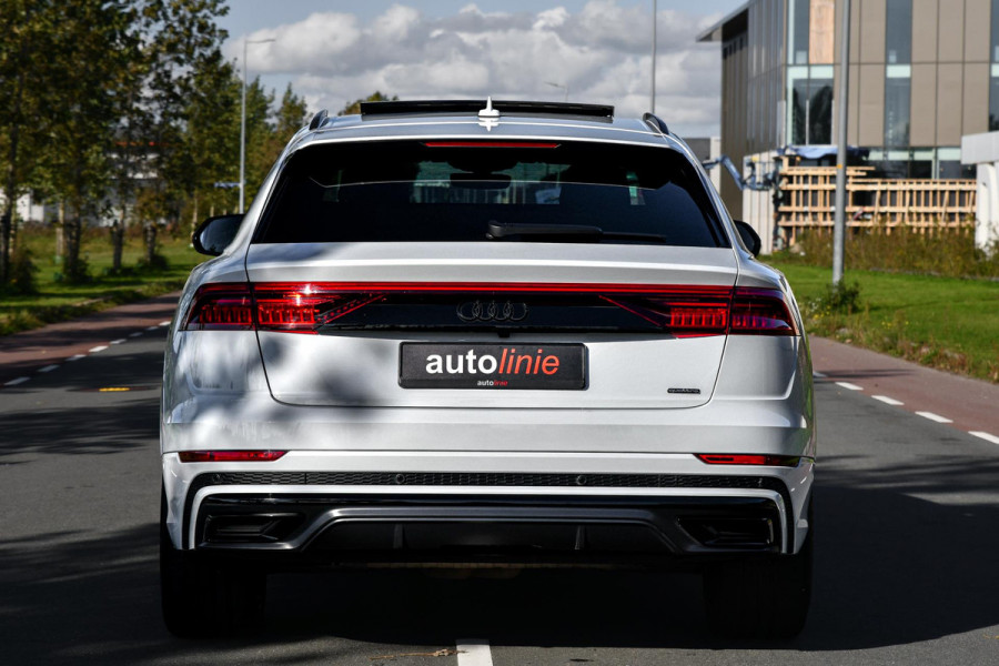 Audi Q8 55 TFSI e quattro BTW,3x S-Line. Luchtv, Softclose, Pano, ACC, 23'',B&O, Stuurvw, Keyless, Camera, Trekhaak, CarPlay!