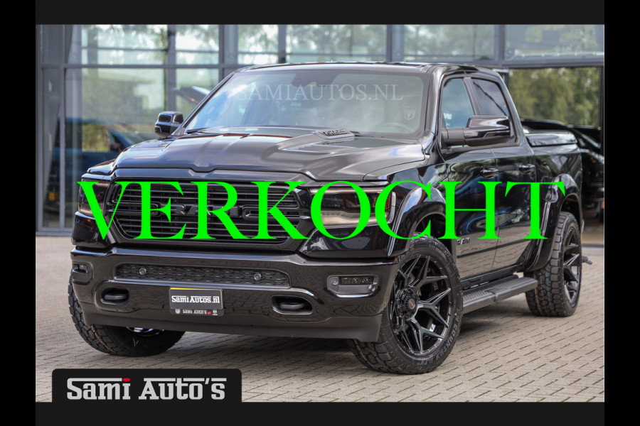 Dodge Ram 1500 ALL-IN PRIJS | HULK BLACK OPS | LPG | COVER | GROOTSCHERM 12" INCH | LARAMIE | 5 PERSOONS | ZWART | HEMI 5.7 V8 4x4 CREWCAB 5'7 | GRIJSKENTEKEN | DUBBELE CABINE | VOORRAAD NR 2169 -  8823