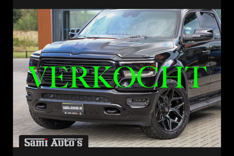 Dodge Ram 1500 ALL-IN PRIJS | HULK BLACK OPS | LPG | COVER | GROOTSCHERM 12" INCH | LARAMIE | 5 PERSOONS | ZWART | HEMI 5.7 V8 4x4 CREWCAB 5'7 | GRIJSKENTEKEN | DUBBELE CABINE | VOORRAAD NR 2169 -  8823