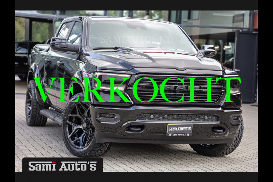 Dodge Ram 1500 ALL-IN PRIJS | HULK BLACK OPS | LPG | COVER | GROOTSCHERM 12" INCH | LARAMIE | 5 PERSOONS | ZWART | HEMI 5.7 V8 4x4 CREWCAB 5'7 | GRIJSKENTEKEN | DUBBELE CABINE | VOORRAAD NR 2169 -  8823