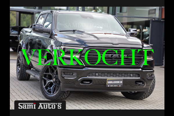 Dodge Ram 1500 ALL-IN PRIJS | HULK BLACK OPS | LPG | COVER | GROOTSCHERM 12" INCH | LARAMIE | 5 PERSOONS | ZWART | HEMI 5.7 V8 4x4 CREWCAB 5'7 | GRIJSKENTEKEN | DUBBELE CABINE | VOORRAAD NR 2169 -  8823