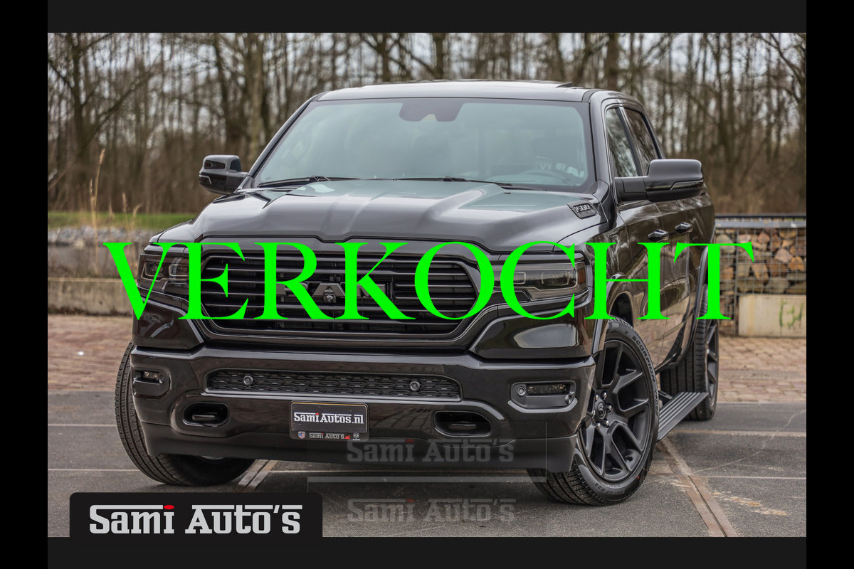 Dodge Ram 1500 LONGHORN BLACK OPS | ALL-IN PRIJS | HUD & VIRTUAL | PRIJS MET LPG + HEAD UP ADG + DEKSEL + PANORAMADAK GWJ + LUCHTVERING SE CREW CAB | DUBBELE CABINE | 5,7L V8 HEMI 402 PK 4X4 | 5 PERSOONS | GRIJSKENTEKEN | VOORRAAD NR 2201 - 9546