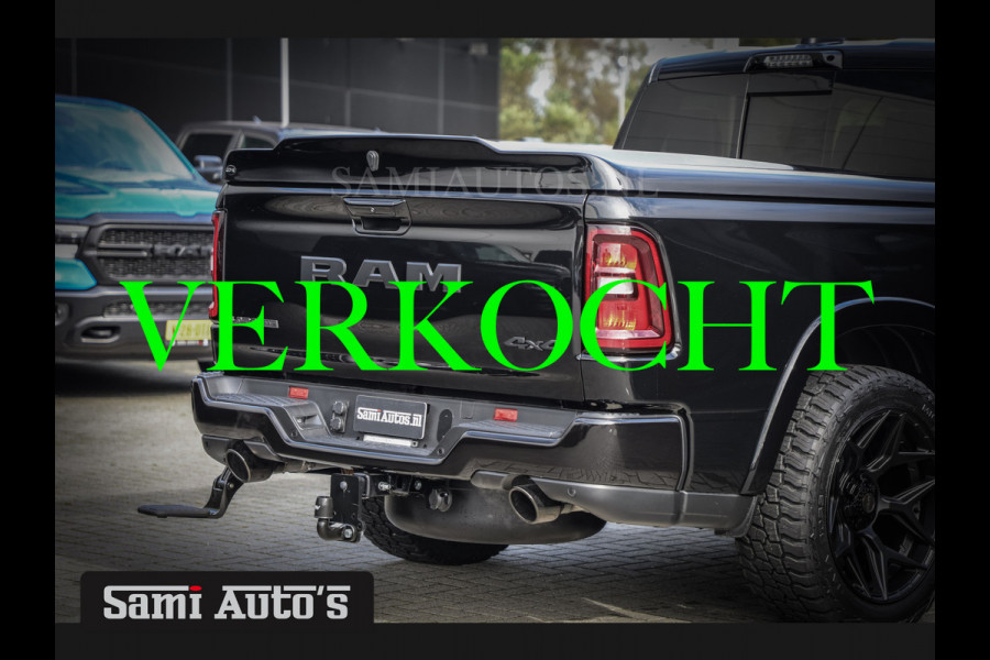 Dodge Ram LARAMIE NIGHT PREMIUM 2025 | BOM VOL + 14.4 INCH SCHERM BOM VOL | LUCHTVERING | HUD | HURRICAN 420PK 636 Nm TWIN TURBO | PRIJS M DUBBELE CABINE | PICK UP | 5 PERSOONS | DC | GRIJSKENTEKEN | VOORRAAD NR 2213 - 4964