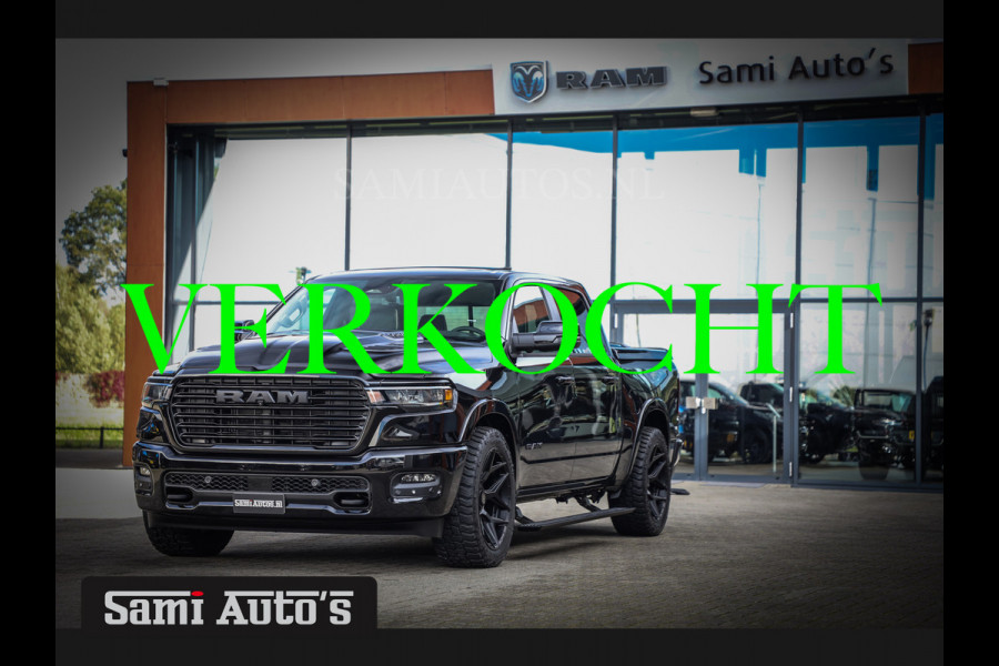 Dodge Ram LARAMIE NIGHT PREMIUM 2025 | BOM VOL + 14.4 INCH SCHERM BOM VOL | LUCHTVERING | HUD | HURRICAN 420PK 636 Nm TWIN TURBO | PRIJS M DUBBELE CABINE | PICK UP | 5 PERSOONS | DC | GRIJSKENTEKEN | VOORRAAD NR 2213 - 4964