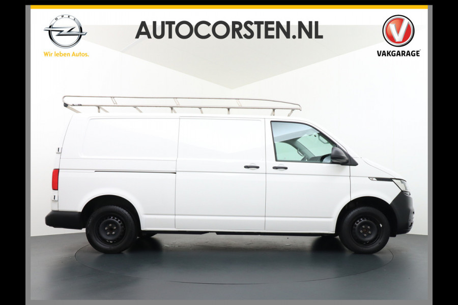 Volkswagen Transporter 2.0TDI L2H1 28 Android Auto Apple Carplay Airco Trekhaak 3-Persoons Camera Bluetooth Cruise Control Imperiaal Lat om Lat Betonplex Vloer Schuifdeur 1ste Eigenaar! Euro 6