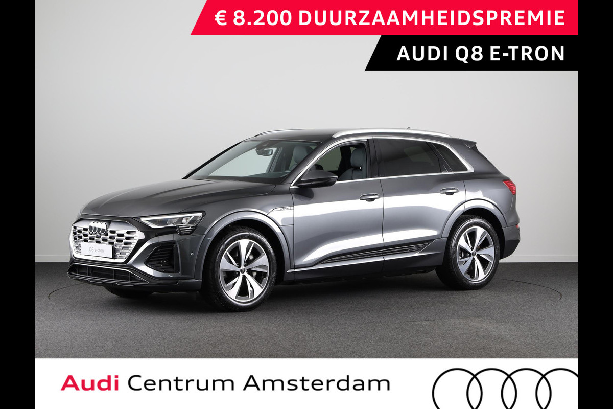 Audi Q8 e-tron S Edition 50 250kw/340pk 95Kwh SUV Elektr. aandrij VAN € 78190,-. VOOR € 69990,-.