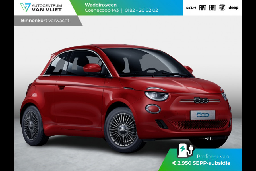 Fiat 500 Urban 42 kWh | Clima | Cruise | Apple Carplay | Camera | Stoelverwarming | 16" | Sepp € 2.950,-