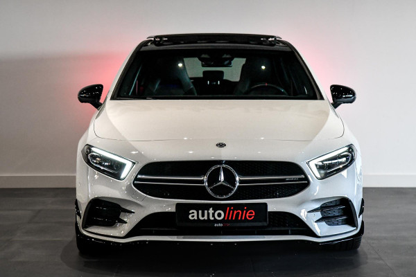 Mercedes-Benz A-Klasse AMG 35 4MATIC Aero. Perf stuur, Pano, Burm, 360, Dodeh, CarPlay, Multibeam, Sfeer!