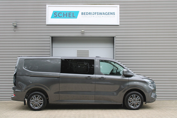 Ford Transit Custom 320 2.0 TDCI L2H1 Limited DC 170pk - Adaptive Cruise - Navi - 2x Schuifdeur - Verwarmd stuur - 70l tank - 17" LM velgen - Rijkla