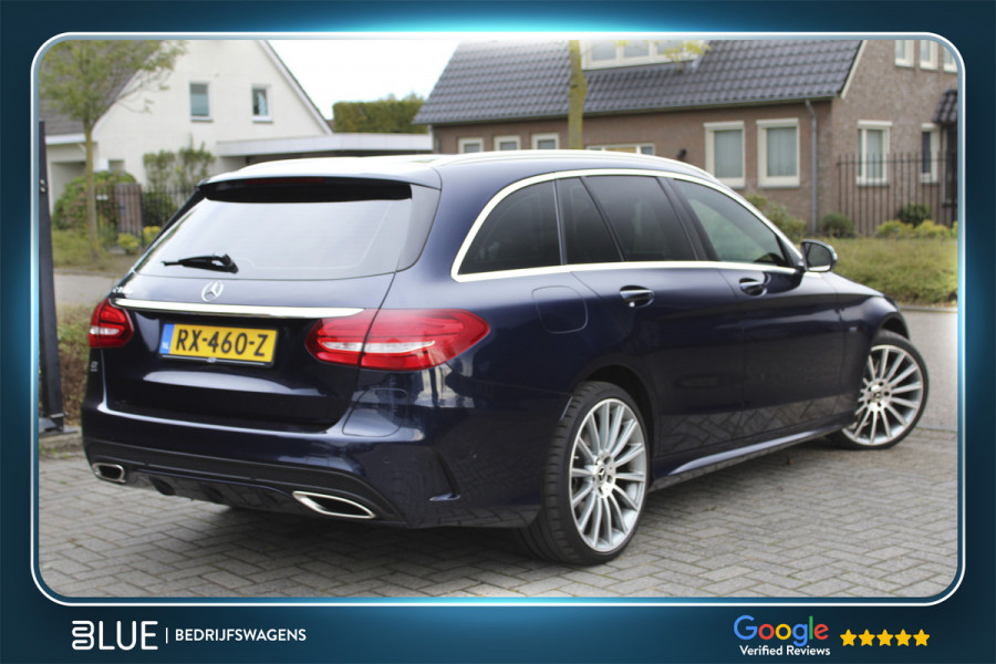 Mercedes-Benz C-Klasse Estate 350 e 210PK Hybride Business Solution AMG ✓panoramadak ✓zwart leder ✓camera