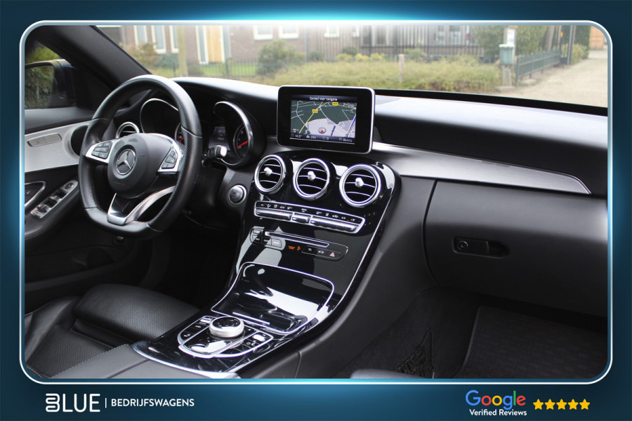 Mercedes-Benz C-Klasse Estate 350 e 210PK Hybride Business Solution AMG ✓panoramadak ✓zwart leder ✓camera