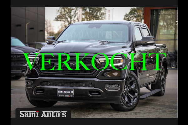 Dodge Ram 1500 LIMITED NIGHT EDITION | 402PK V8 HEMI | BOM VOL | MWK KLEP | HUD | GRIJS KENTEKEN | 5 PERSOONS |