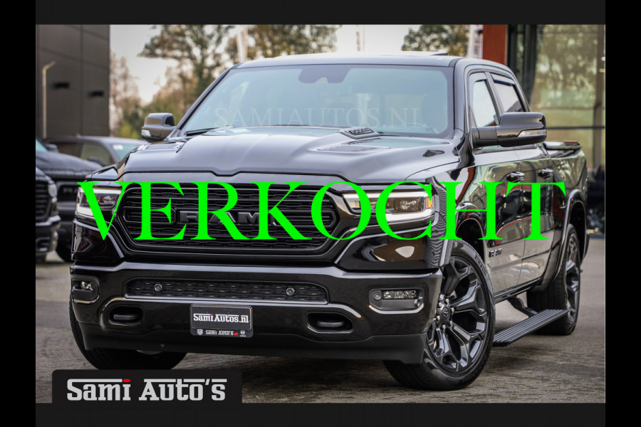 Dodge Ram 1500 LIMITED NIGHT EDITION | 402PK V8 HEMI | BOM VOL | MWK KLEP | HUD | GRIJS KENTEKEN | 5 PERSOONS |