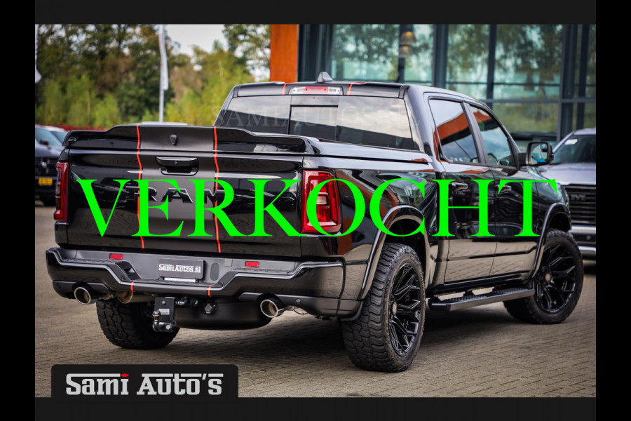 Dodge Ram 2025 LARAMIE NIGHT PREMIUM | BOM VOL + 14.4 INCH SCHERM BOM VOL | LUCHTVERING | HUD | HURRICAN 420PK 636 Nm TWIN TURBO | PRIJS M DUBBELE CABINE | PICK UP | 5 PERSOONS | DC | GRIJSKENTEKEN | VOORRAAD NR 2222 - 7655