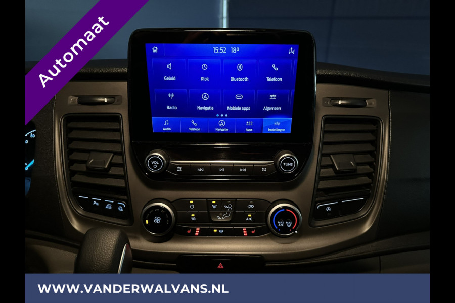 Ford Transit Custom 2.0 TDCI 130pk Automaat L2H1 inrichting Euro6 Airco | Navigatie | Camera | Adaptieve Cruisecontrol Parkeersensoren, stoelverwarming, verwarmde voorruit, trekhaak, apple carplay, android auto