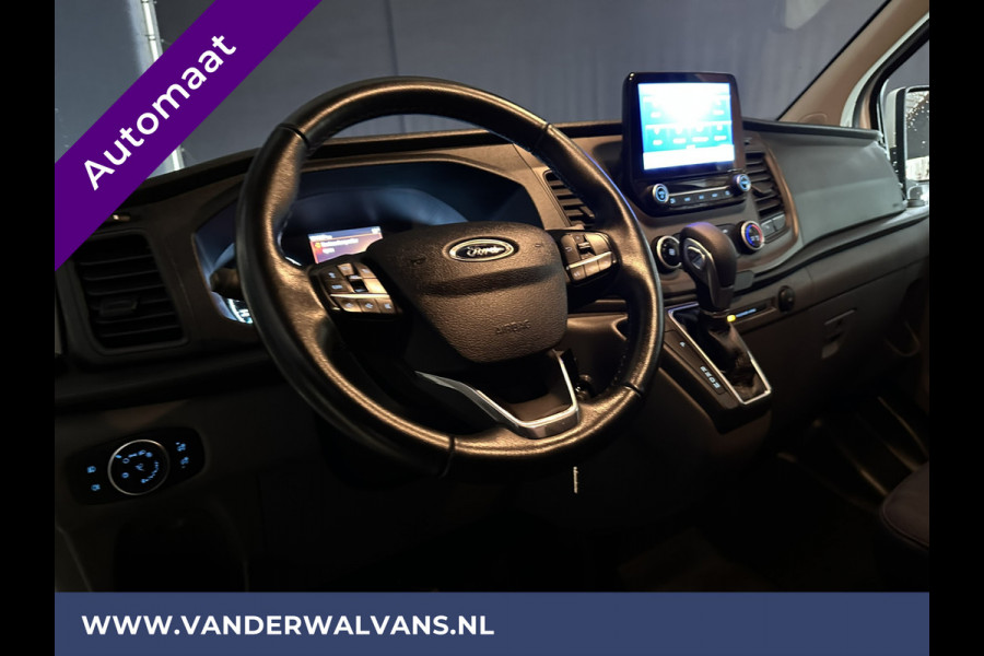 Ford Transit Custom 2.0 TDCI 130pk Automaat L2H1 inrichting Euro6 Airco | Navigatie | Camera | Adaptieve Cruisecontrol Parkeersensoren, stoelverwarming, verwarmde voorruit, trekhaak, apple carplay, android auto