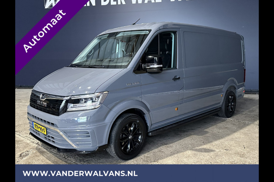 Volkswagen Crafter 35 2.0 TDI 177pk Automaat L3H2 (Oude L2H1) Fabrieksgarantie Euro6 Airco | Bumper KIT | LED | Spoiler | Leder Camera, 3000kg Trekhaak, navigatie, adaptieve cruisecontrol, sidebars, lichtmetalen velgen