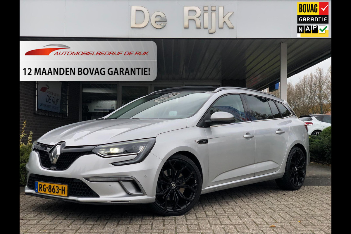 Renault MEGANE Estate 1.6 TCe GT 205PK | Schuifdak, 19'' LMV, ACC, Carplay/Android, Navi, Camera, Cruise, BOSE, Trekhaak RS Drive