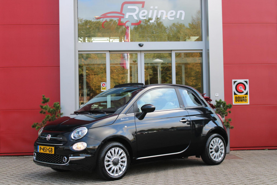 Fiat 500C 1.0 Hybrid Dolcevita | APPLE CARPLAY/ANDROID AUTO | DAB+ RADIO | PARKEERSENSOREN ACHTER | LEDEREN BEKLEDING | CLIMATE CONTROL | CRUISE CONTROL | LICHTMETALEN VELGEN | REGEN/LICHT SENSOR |