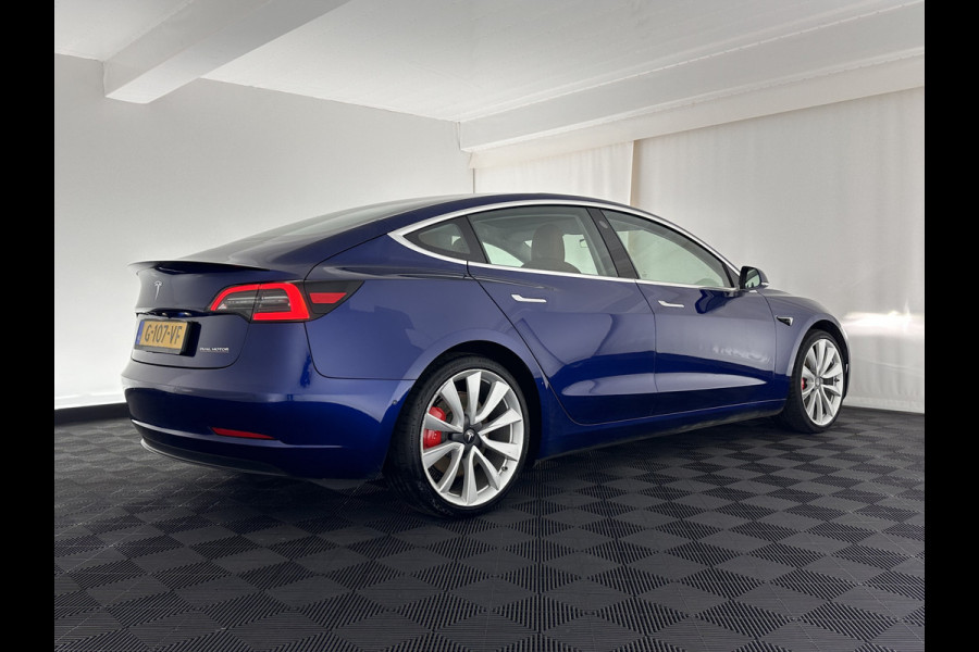 Tesla Model 3 Performance AWD 75 kWh [ 3-Fase ] (INCL-BTW) Aut. *PANO | AUTO-PILOT | NAPPA-LEATHER | KEYLESS | FULL-LED | MEMORY-PACK | SURROUND-VIEW | DAB | APP-CONNECT | DIGI-COCKPIT | LANE-ASSIST | COMFORT-SEATS | 19"ALU*