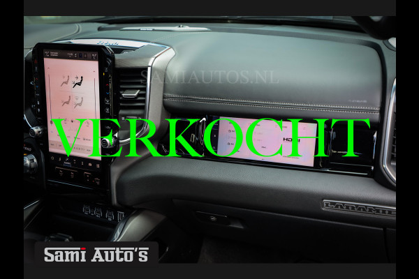 Dodge Ram 2025 LARAMIE NIGHT PREMIUM | BOM VOL + 14.4 INCH SCHERM BOM VOL | LUCHTVERING | HUD | HURRICAN 420PK 636 Nm TWIN TURBO | PRIJS M DUBBELE CABINE | PICK UP | 5 PERSOONS | DC | GRIJSKENTEKEN | VOORRAAD NR 2219 - 4971